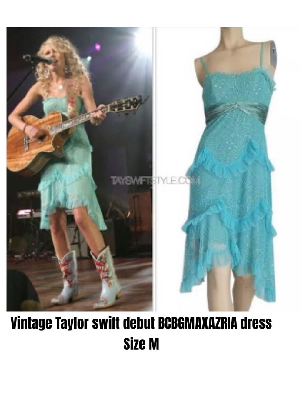 Vintage Taylor swift debut BCBGMAXAZRIA dress Size M
